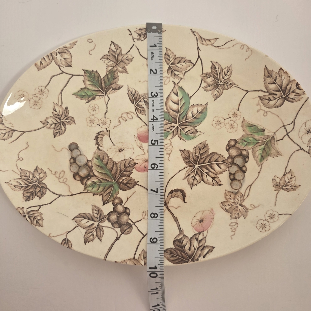 Floral Oval Ceramic Platter - Picture 6 of 7